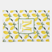 Lemon Monogram Naam Keukenhanddoeken (Horizontaal)