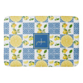 Lemon Monogram Name French Country Tile Pattern Badmat (Voorkant)