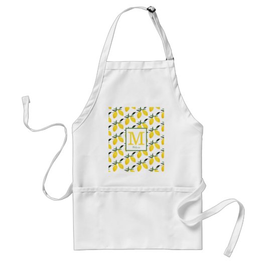 Lemon Monogram Standaard Schort (Voorkant)