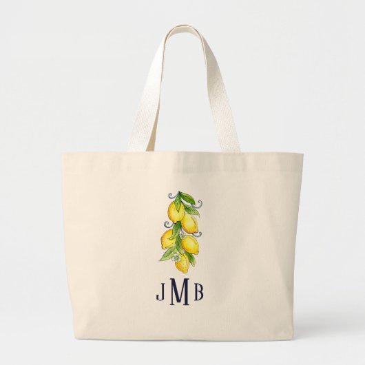 Lemon Monogrammed Canvas tas (Voorkant)