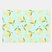 Lemon Motief Liefde blauw Inpakpapier Vel (Voorkant 2)