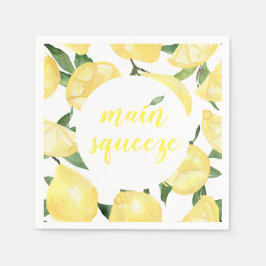 Lemon Napkins Main Squeeze Vrijgezellenfeest Servet