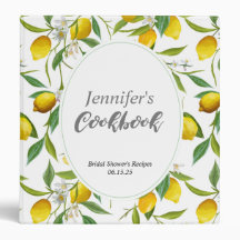 Lemon-onderwerp Cookbook, gepersonaliseerd, Recipe