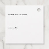 Lemon Pals Grappige Cartoon Marmalade Snoep en mee Bedankjes Labels (Achterkant)