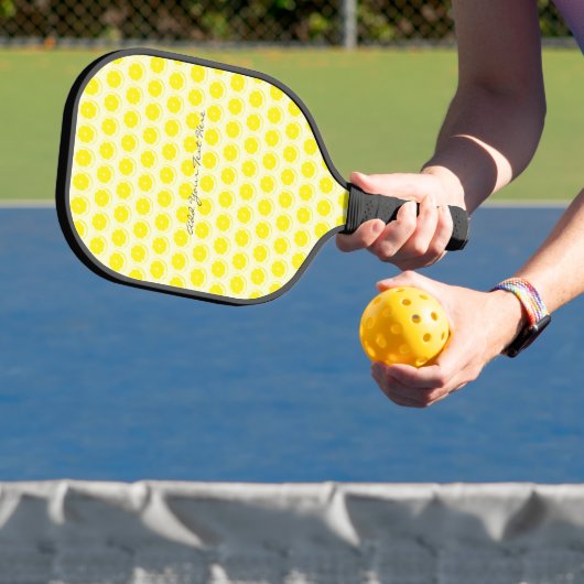 Lemon Patroon personaliseren met jouw tekst Pickleball Paddle (Insitu)