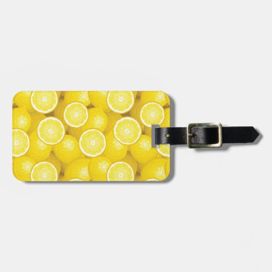 Lemon Pattern 2 Bagagelabel (Voorkant horizontaal)