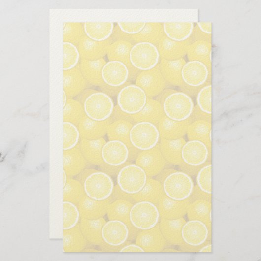 Lemon Pattern 2 Briefpapier (Voorkant / Achterkant)