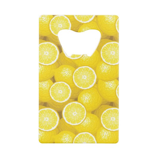 Lemon Pattern 2 Kredietkaart Flessenopener (Voorkant)