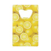 Lemon Pattern 2 Kredietkaart Flessenopener (Achterkant)