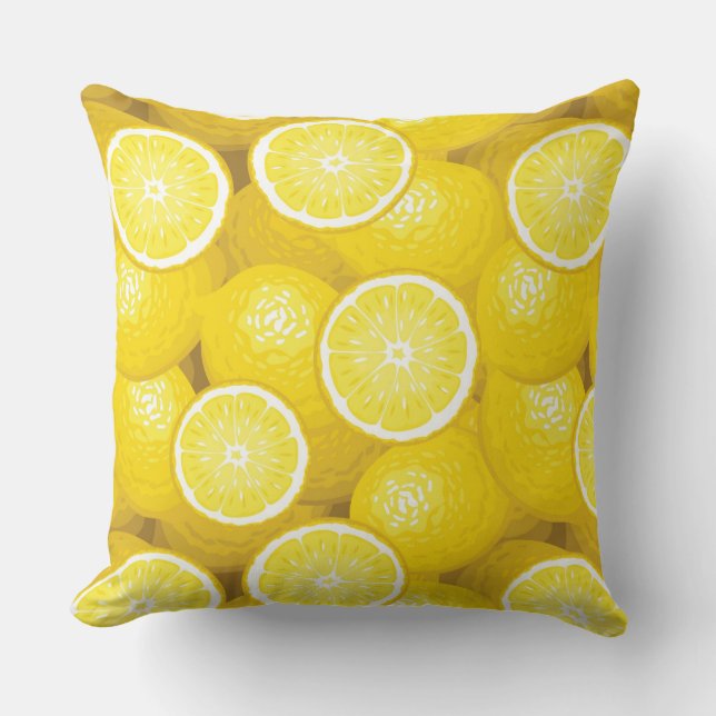 Lemon Pattern 2 Kussen (Voorkant)