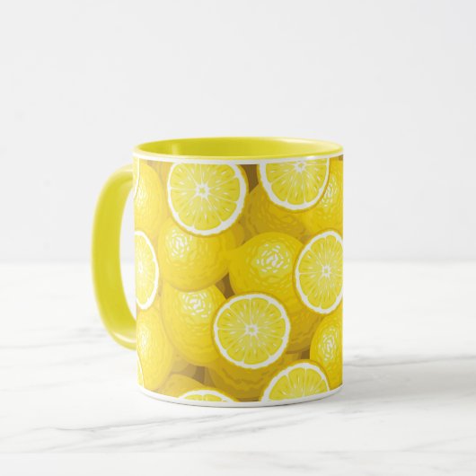 Lemon Pattern 2 Mok (Voorkant links)
