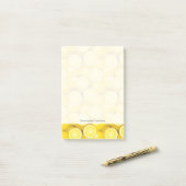 Lemon Pattern 2 Post-it® Notes (Op bureau)