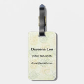 Lemon Pattern Bagagelabel (Achterkant verticaal)