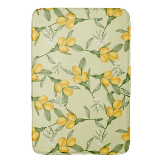 Lemon Pattern Bath Mat (Voorkant Verticaal)