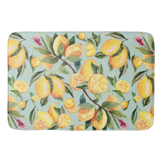 Lemon Pattern Bath Mat (Voorkant)