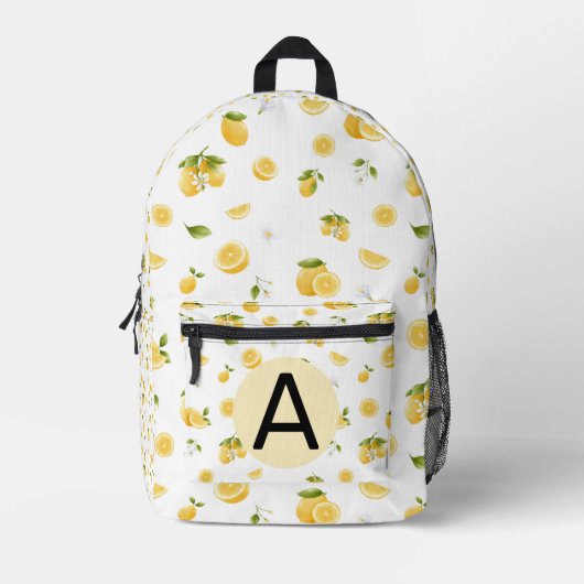 Lemon Pattern Bedrukte Rugzak (Voorkant)