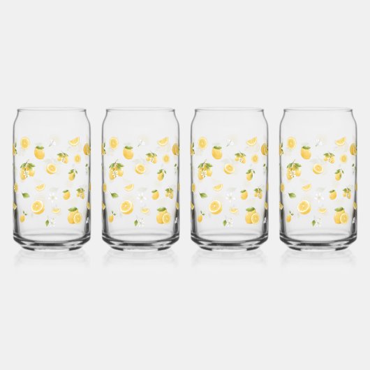 Lemon Pattern Blikvorm Glas (Achterkant)