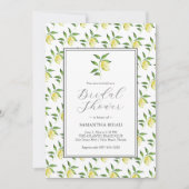 Lemon Pattern Bridal Shower Invitations Kaart (Voorkant)