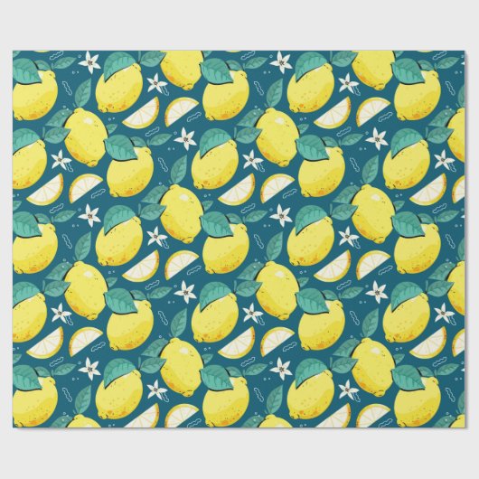 Lemon Pattern Cadeaupapier (Vlak)
