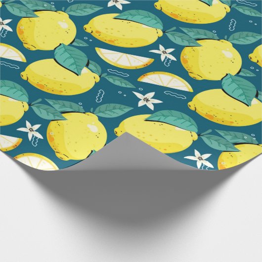 Lemon Pattern Cadeaupapier (Hoek)