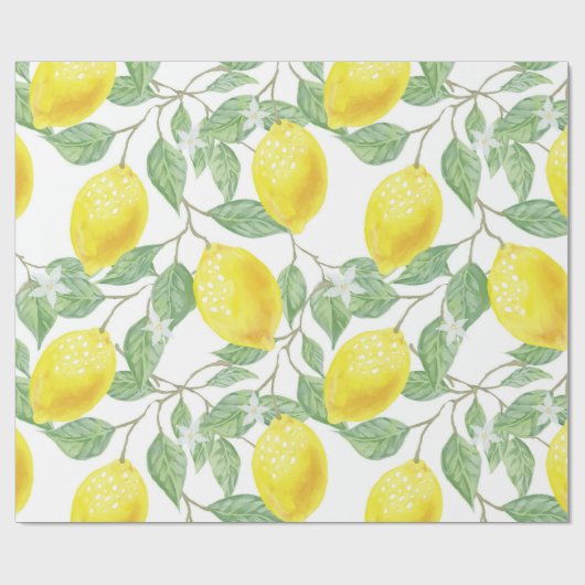 Lemon Pattern Cadeaupapier (Vlak)