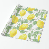 Lemon Pattern Cadeaupapier (Uitgerold)