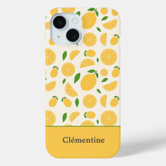 Lemon Pattern Case-Mate iPhone Case (Achterkant)