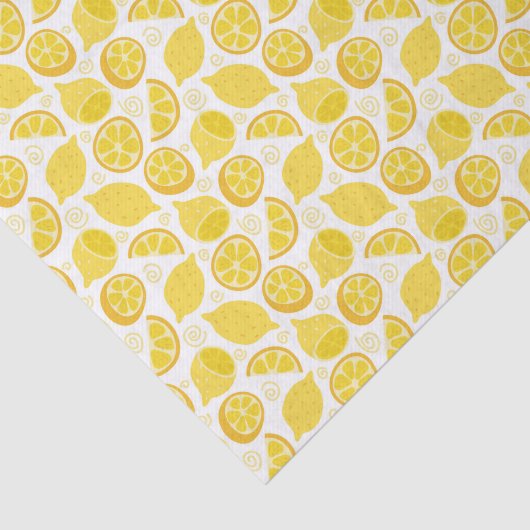 Lemon Pattern-deduplicatiedocument Tissuepapier (Detail)