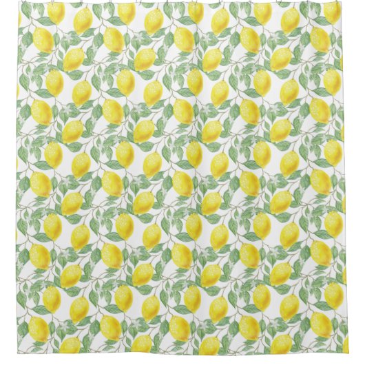Lemon Pattern Douchegordijn (Voorkant)