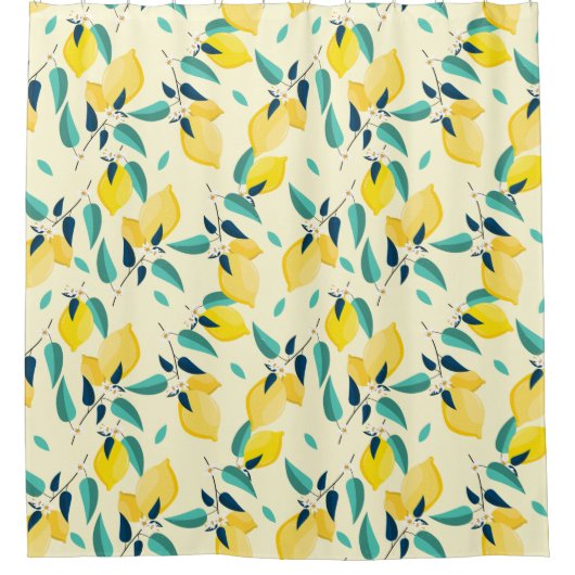 Lemon Pattern Douchegordijn (Voorkant)