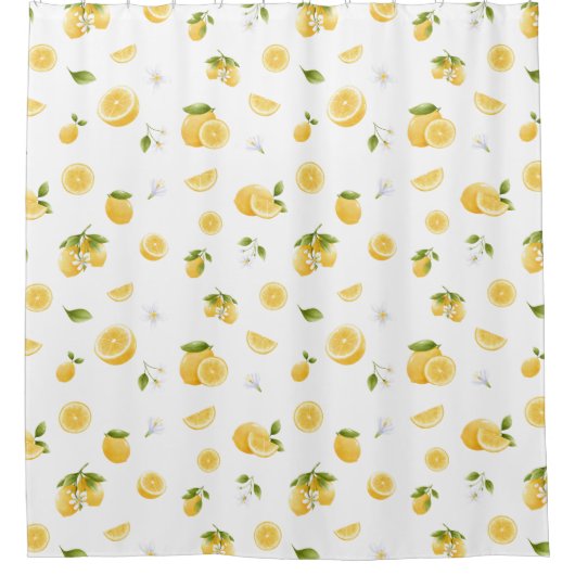 Lemon Pattern Douchegordijn (Voorkant)