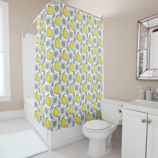 Lemon Pattern douchegordijn (In situ)