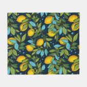Lemon Pattern Fleece Deken (Voorkant (Horizontaal))