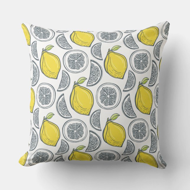 Lemon Pattern goot kussens (Voorkant)
