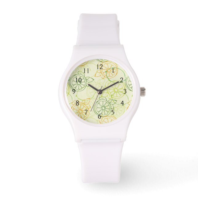 Lemon Pattern Horloge (Voorkant)