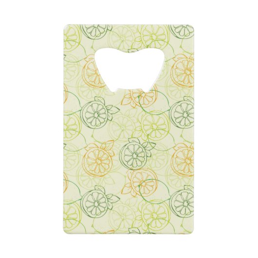 Lemon Pattern Kredietkaart Flessenopener (Voorkant)