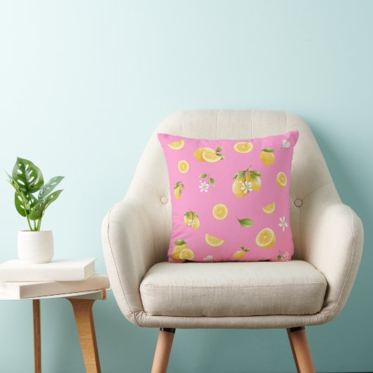 Lemon Pattern Kussen (Stoel)