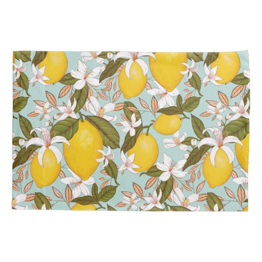 Lemon Pattern Kussensloop (Achterkant-Links)