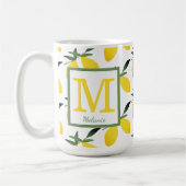 Lemon Pattern Monogram Name Mok (Links)