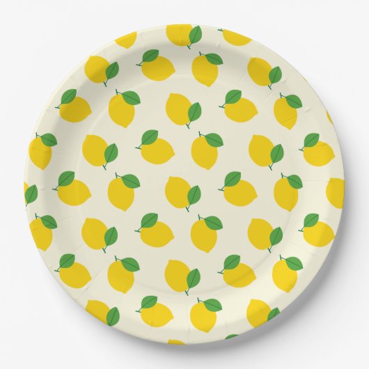 Lemon Pattern Papieren Bordje (Voorkant)