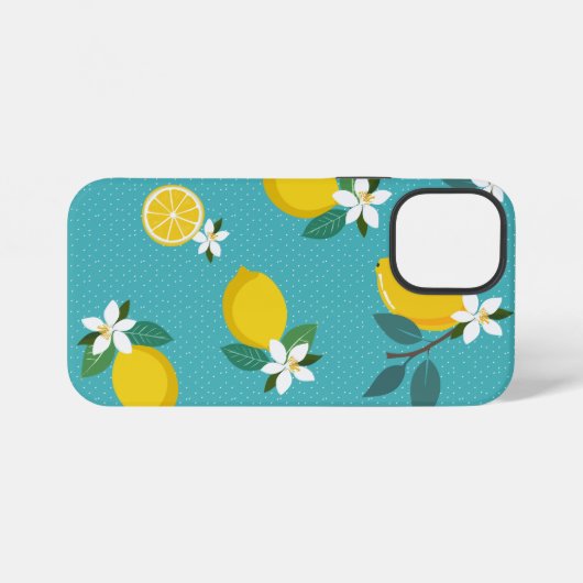 lemon pattern phone case iPhone hoesje (Achterkant horizontaal)