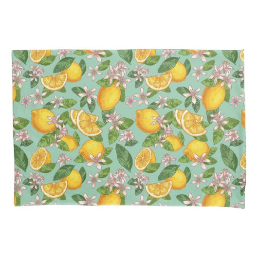 Lemon Pattern Pillow Hoesje Kussensloop (Voorkant-Links)