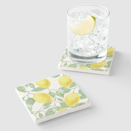 Lemon Pattern Stenen Onderzetter (Zijkant)