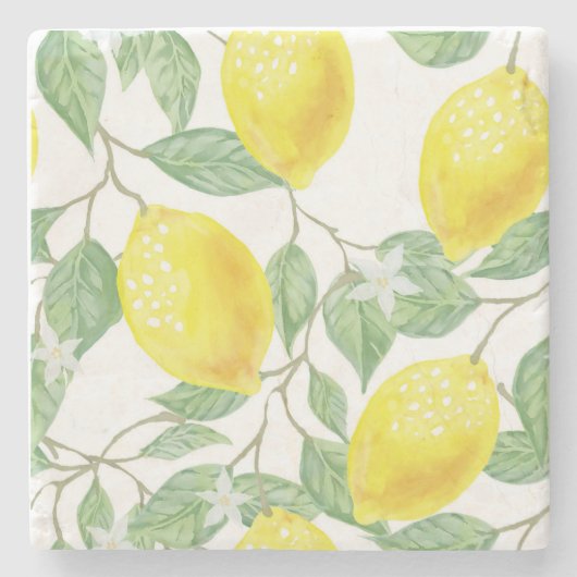 Lemon Pattern Stenen Onderzetter (Voorkant)