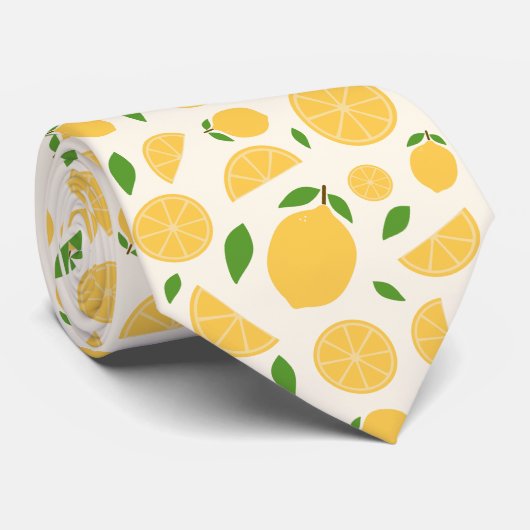 Lemon Pattern Stropdas (Opgerold)