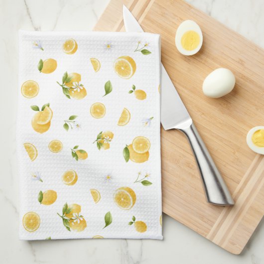 Lemon Pattern Theedoek (Quarter Fold)
