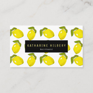 Lemon Pattern Wit Visitekaartje