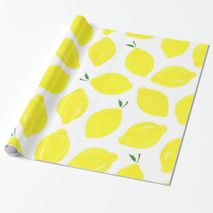 Lemon Pattern Wrapping Paper Cadeaupapier