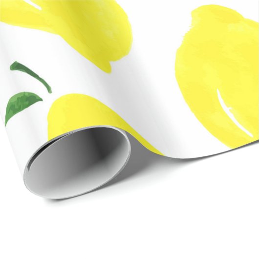 Lemon Pattern Wrapping Paper Cadeaupapier (Rol Hoek)
