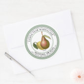 LEMON PEAR Marmalade 1930 Green Ronde Sticker (Envelop)